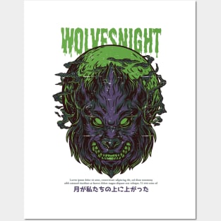 Wolves Night Posters and Art